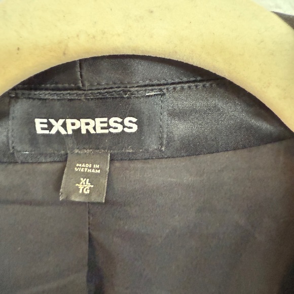 Express Black Velvet and Satin Blazer - Picture 8 of 9